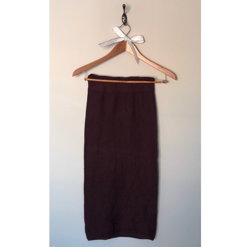 Express Maroon Sweater Skirt